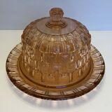 Cloche en verre rose