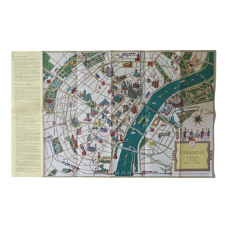 Vintage map of Cologne, Germany