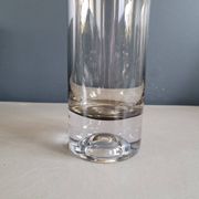 Vase rouleau en verre fumé