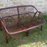 Rattan bench