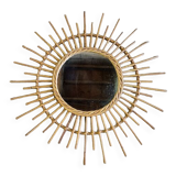 Round rattan mirror 1970
