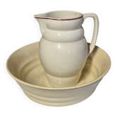 Longchamp France antique earthenware bowl and basin