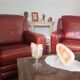 Genuine leather club chairs by Nicoletti, like new.
