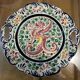 Plate / Ashtray in Massé Frères Earthenware - Relief Decoration of Dragon and F