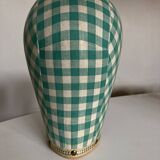 mannequin head milliner's hat gingham canvas 1960