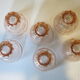 6 vintage pink glasses