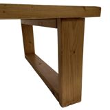Vintage coffee table pinewood minimalist 1970s design