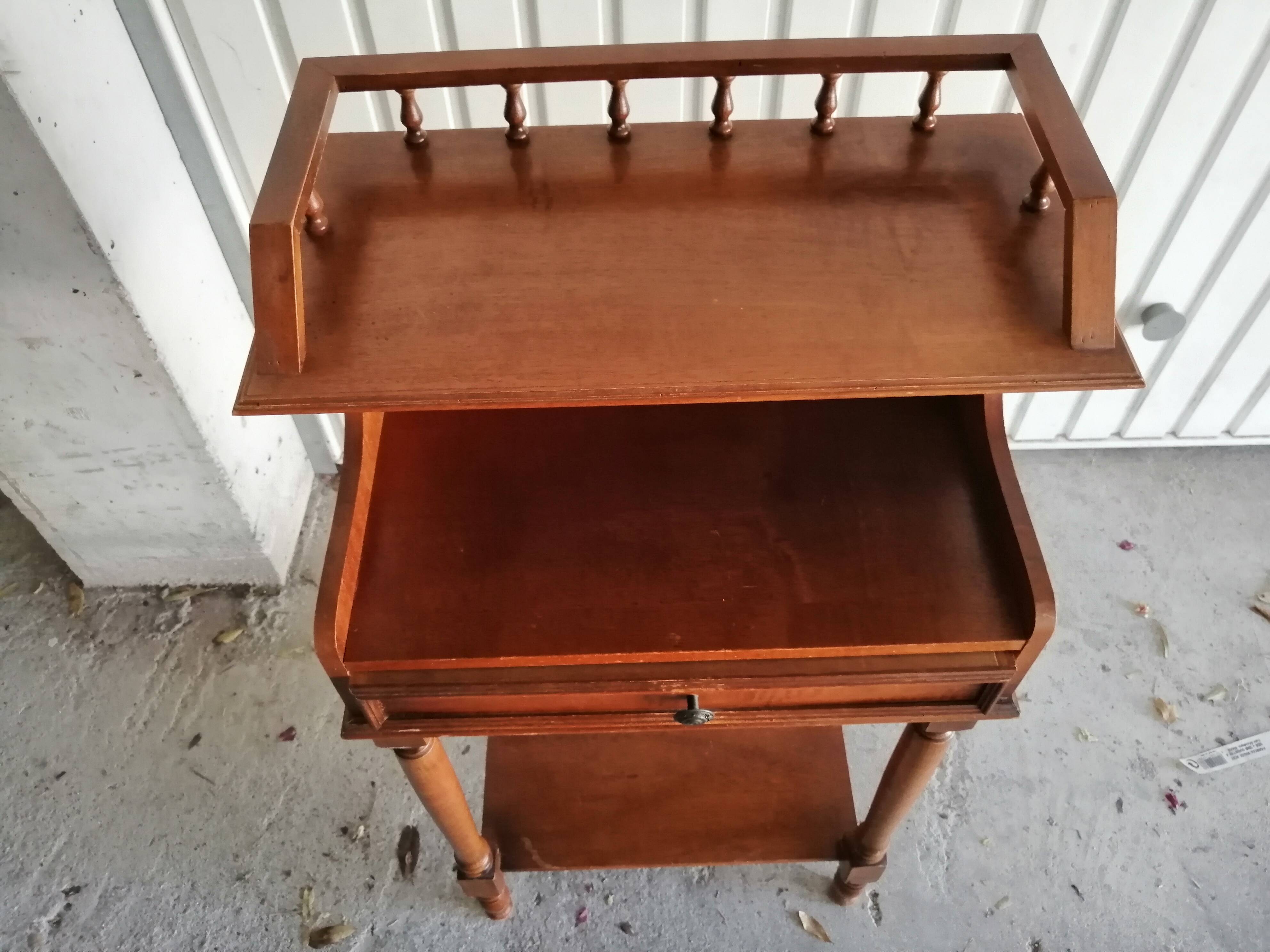 Small secretary, vintage wooden phone table