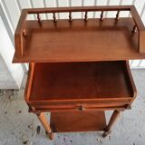 Secrétaire table téléphone en bois vintage