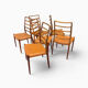 Série de Chaises scandinaves années 1960 de Niels Otto Møller