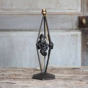 Vintage wrought iron lamp, table lamp, ironwork, lamp