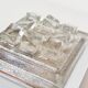 Single 1970s brutalist glass wall sconce by Hillebrand
