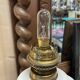 Napoleon III lamp in white opaline and painted with floral decoration - late 19th century