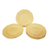 8 Villeroy and Boch decagonal ivory flat plates