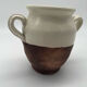 Grease pot, candied in glazed white terracotta