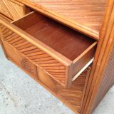 Library Buffet bamboo and wood