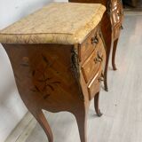 Pair of marble bedside tables