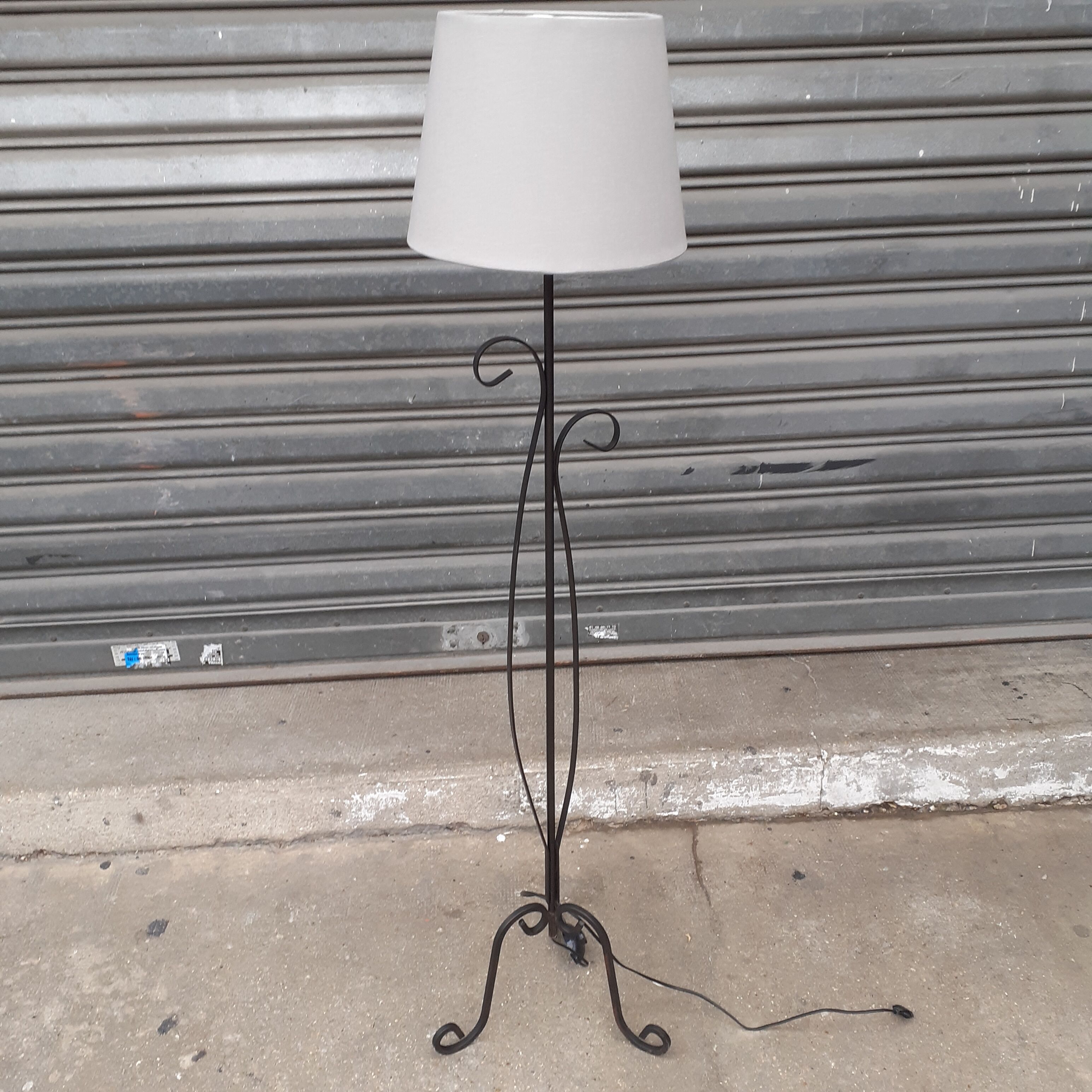 Wrought iron floor lamp