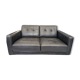 Black leather sofa