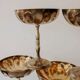 Coupes à champagne vintage en argent plaqué avec intérieur plaqué or — ensemble de 5