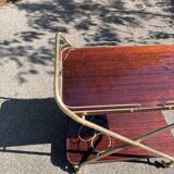 old serving trolley / cart / table on wheels / vintage
