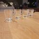 4 transparent glass coffee cups
