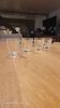 4 transparent glass coffee cups
