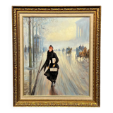 Tableau signé "Parisienne"