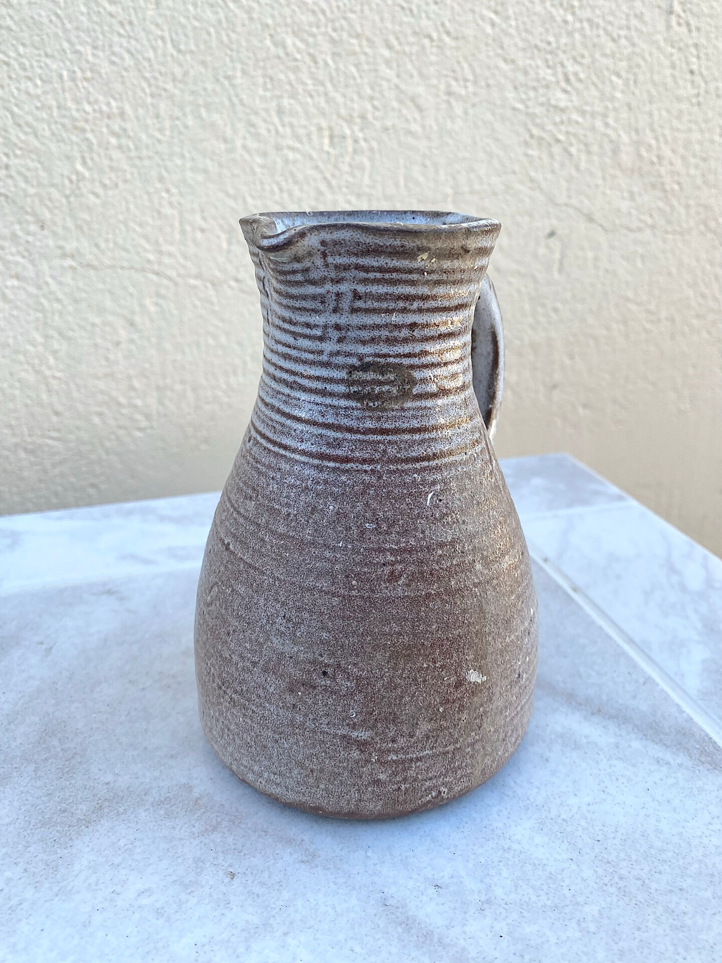 Stoneware jug Norbert Pierlot the tawny owl