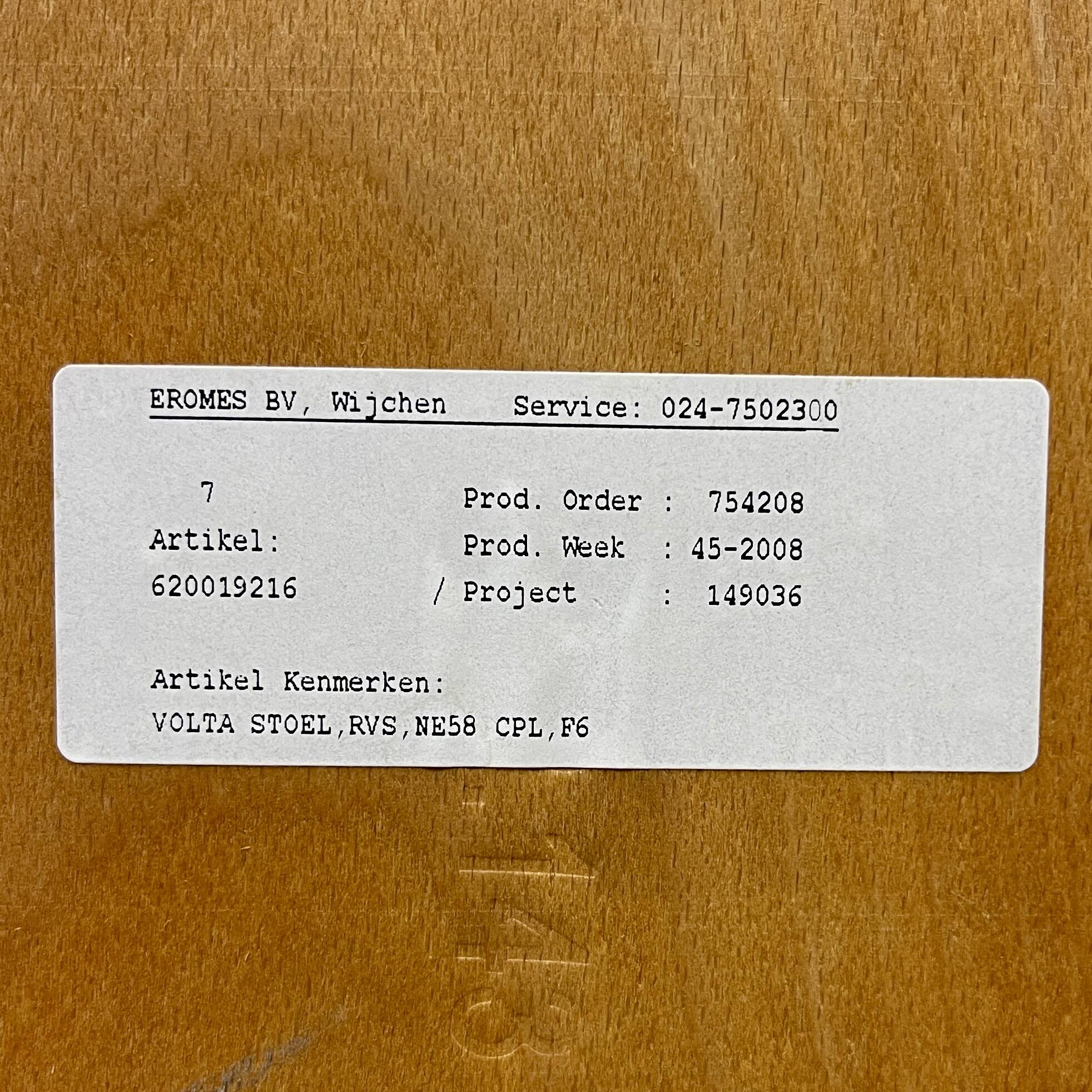 Set of 17 Eromes school chairs light wood gray steel Netherlands 80s