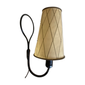 Art deco beaten iron wall lamp