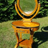 Coiffeuse en bois avec miroir basculant style Empire