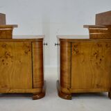 1938s Pair of Art Deco Bedside Tables, Czechoslovakia