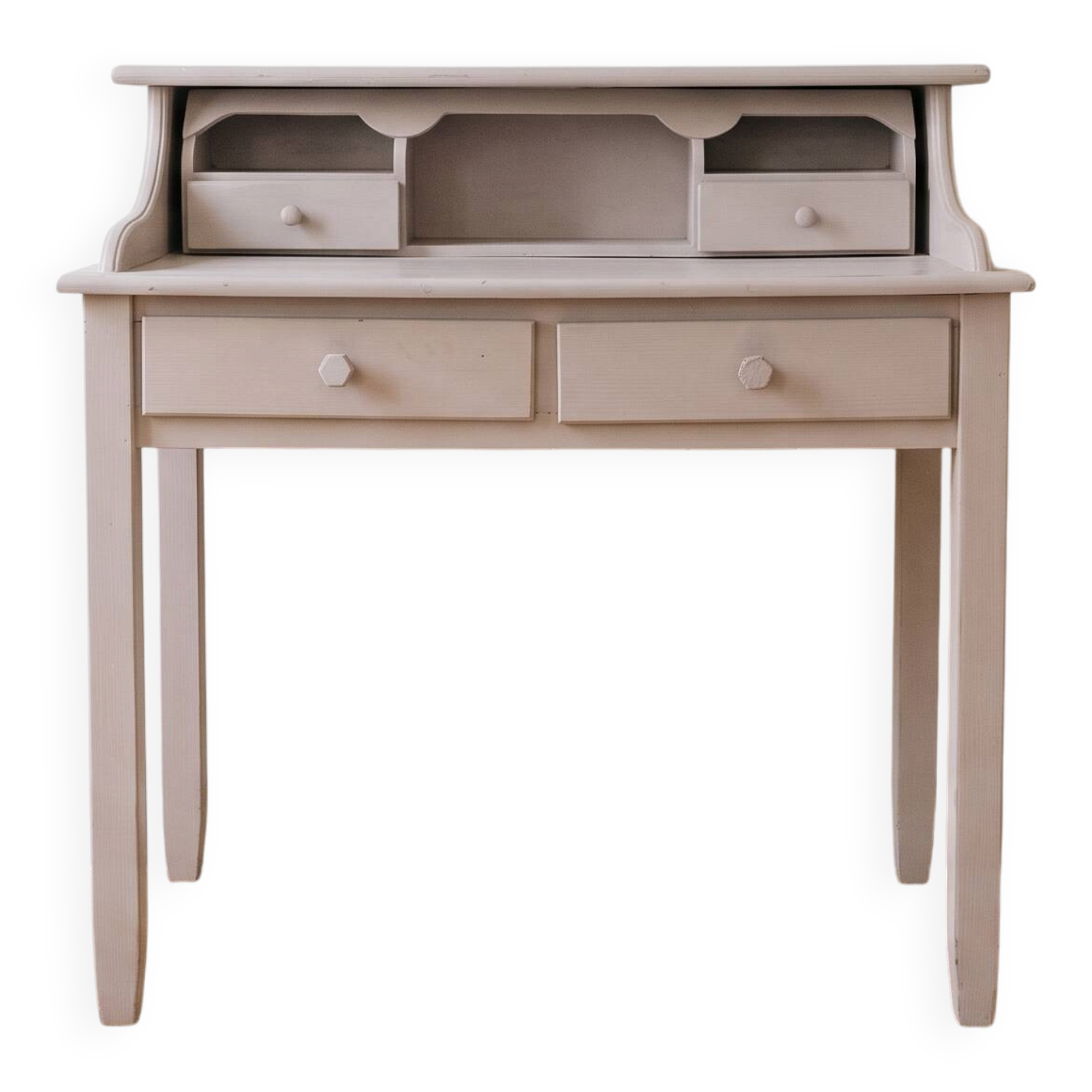Retro painted wooden tiered desk