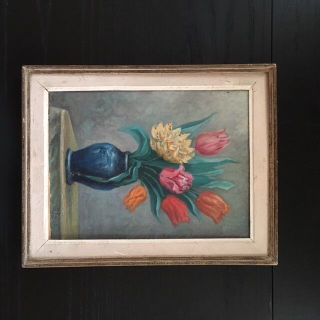 Vintage bouquet painting
