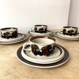 Service de 4 tasses à thé RUIJA Arabia Finland années 70