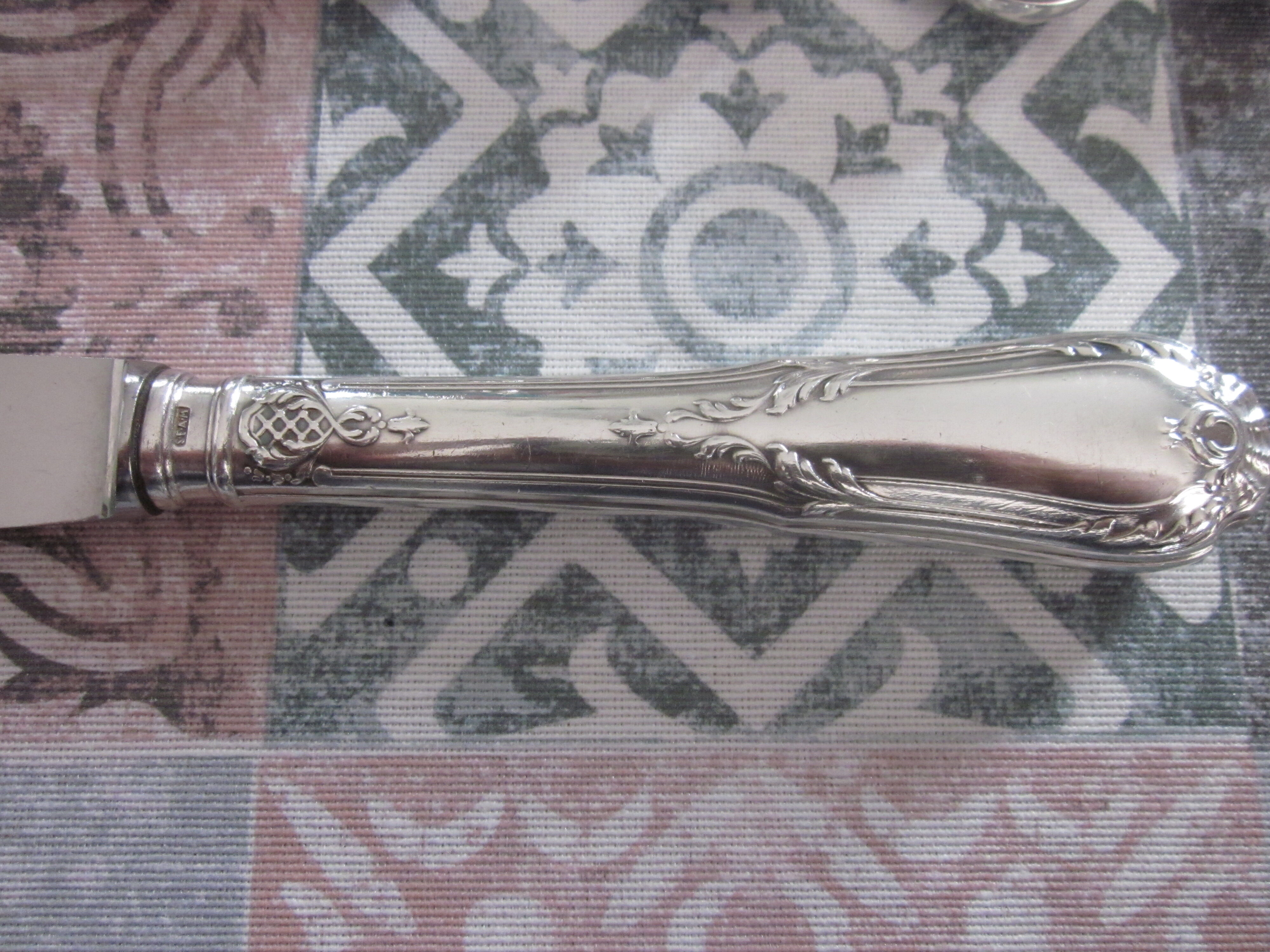 10 silver metal knives sfam