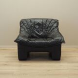 Leather armchair, Italian design, 1960s, production: Italy