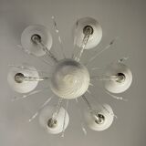 Venetian chandelier in murano glass circa 1940 vetro a reticello
