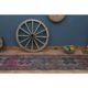 1970s Vintage Turkish Handmade Wool & Cotton Purple Runner Rug 91X359