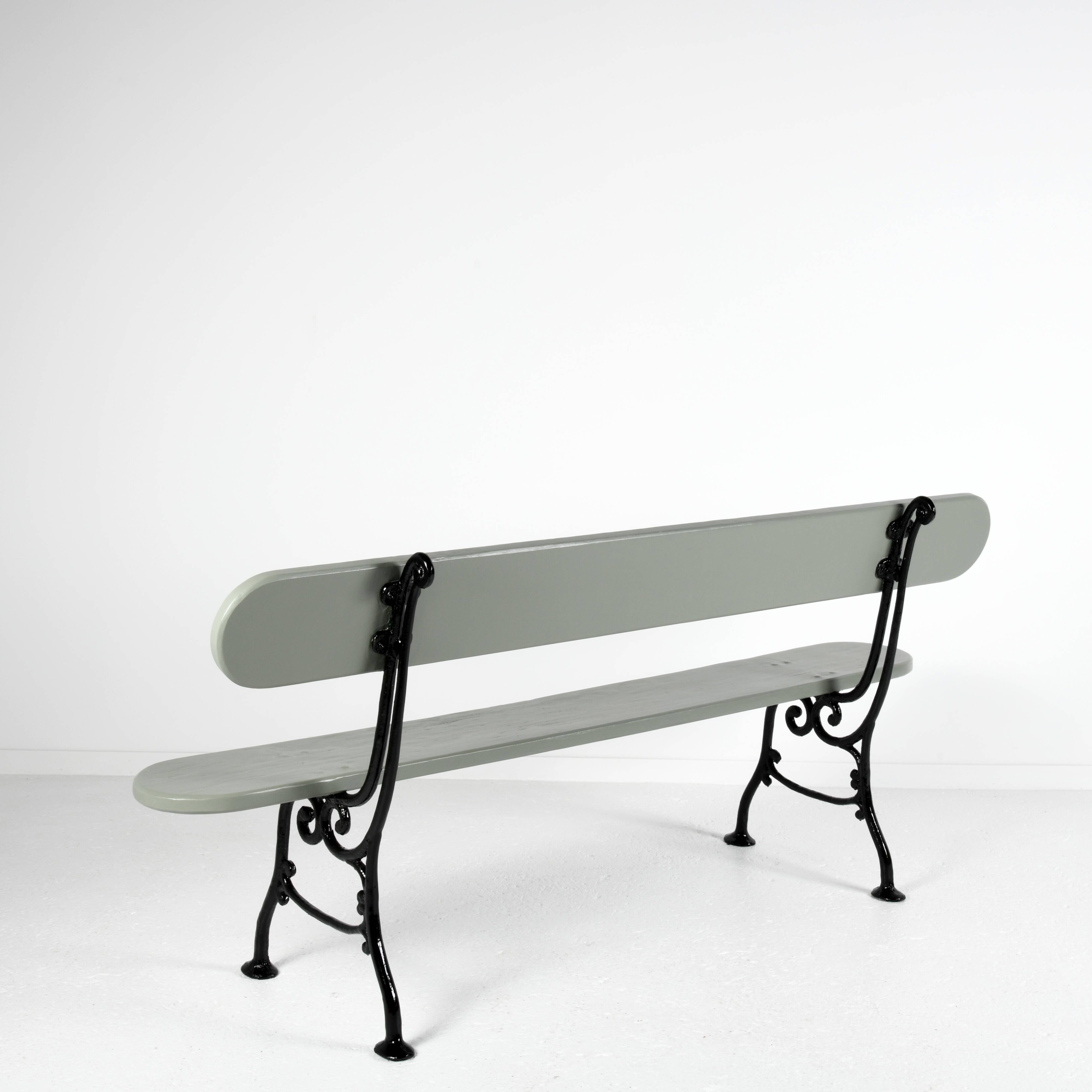 Cast iron and wood garden bench