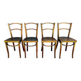Ensemble de 4 chaises bistrot années 50