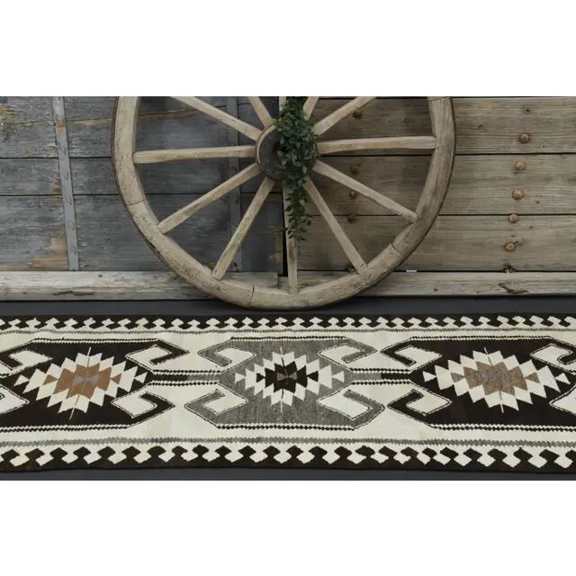 Tapis vintage turc en laine et coton beige noué à la main, années 1970
