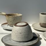 Modular Indonesian ceramic tableware service (6 elements + cups)