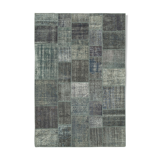 Handwoven Oriental Vintage 205 cm x 303 cm Grey Patchwork Carpet