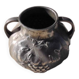 Pewter vase with vine decoration, 1930