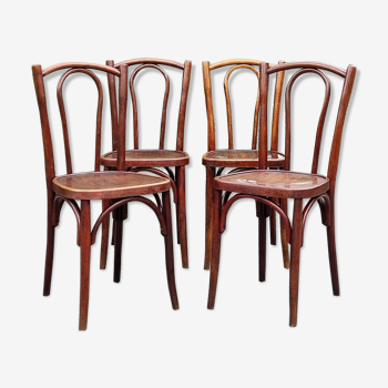 4 chaises bistrot japy frères années 30