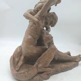 Terracotta sculpture, first half of the 20th century, mythological scene