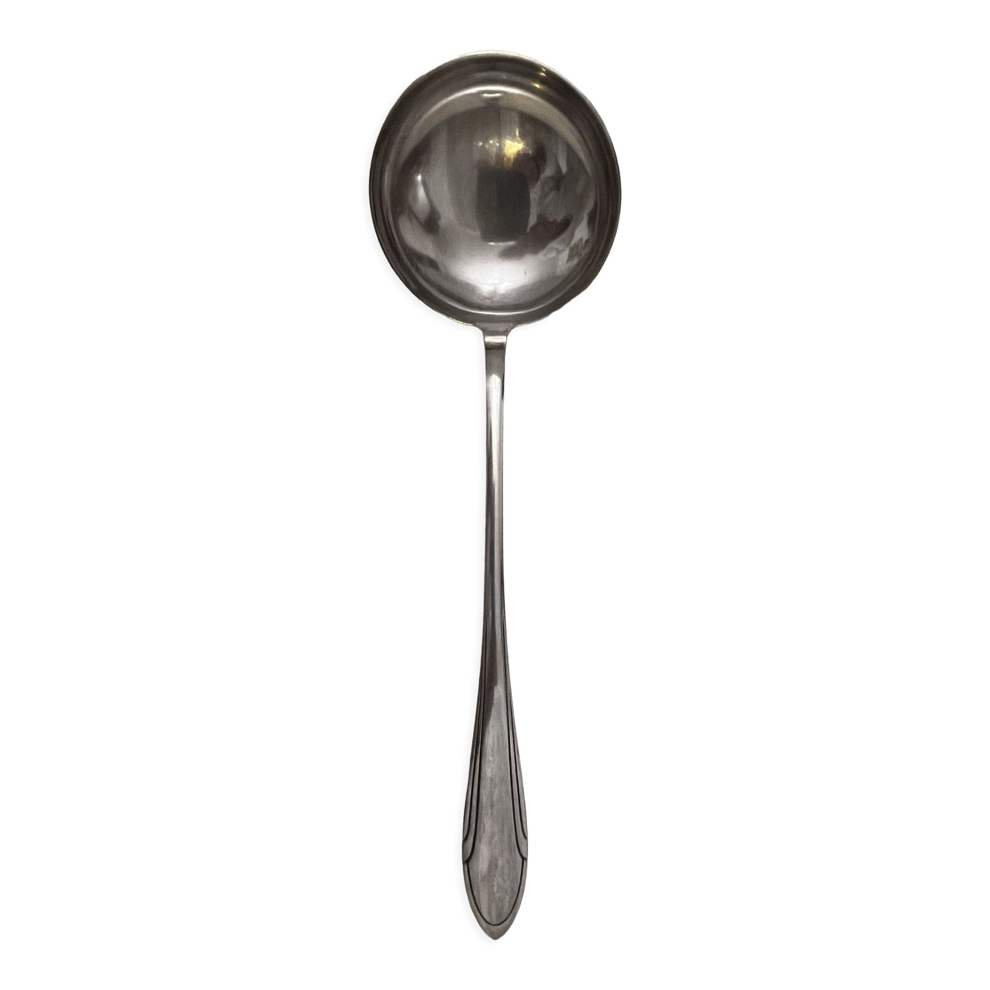Art deco silver metal ladle