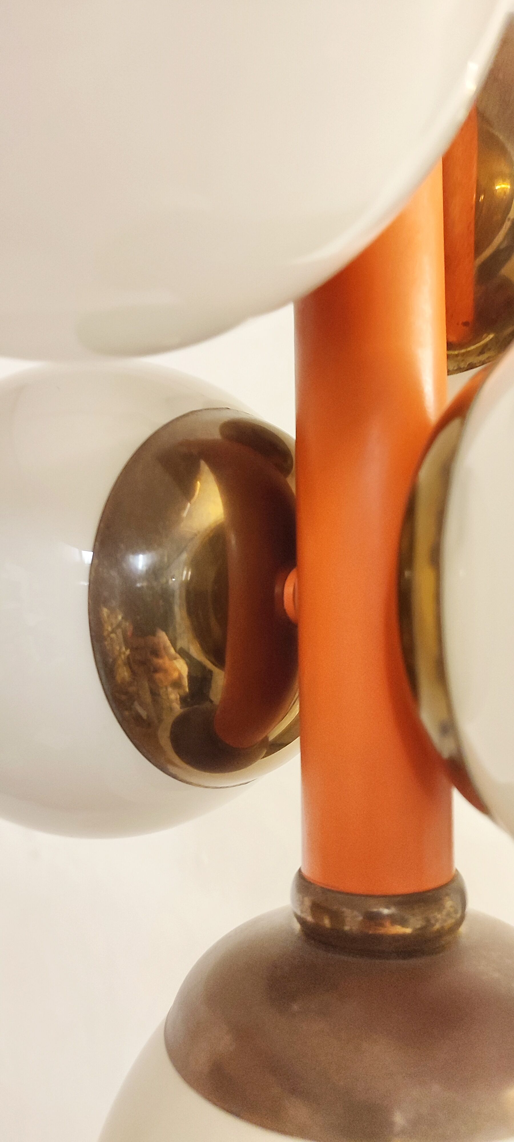 Glass ceiling lamp, Spain, 1970s